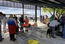 Coffin community clears rubbish