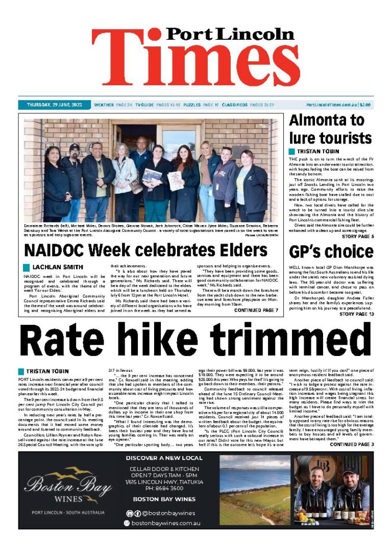 Port Lincoln Times 29th June 2023 Port Lincoln Times