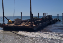 Barge beached at Boston