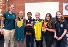 Olympian shares journey with students