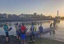 Stunning sunrise for dragon boaters