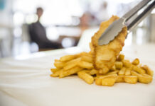 Fish fresh on to plate