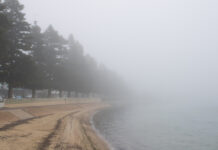 Eerie sea fog makes Port Lincoln disappear