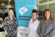 Ladies line the catwalk