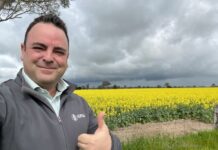 Do not jump the fence for canola selfie