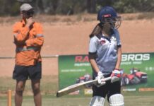 Eastern Eyre atop ladder after opening rounds