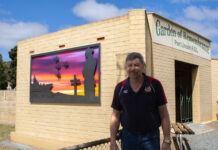 Metal mural installed at Garden of Remembrance