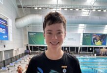 Record swim for Harri