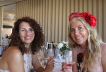 Happy faces at horse races