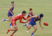 Round four junior footy action