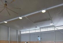 New floor installation underway at Leisure Centre basketball court