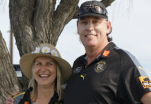 Smiles at netball and footy finals