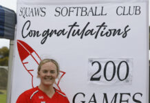 Squaws celebrate Blewit’s 200th in style