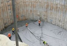 Desalination shaft excavated