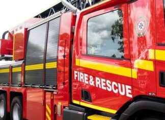 Blaze from electrical fire